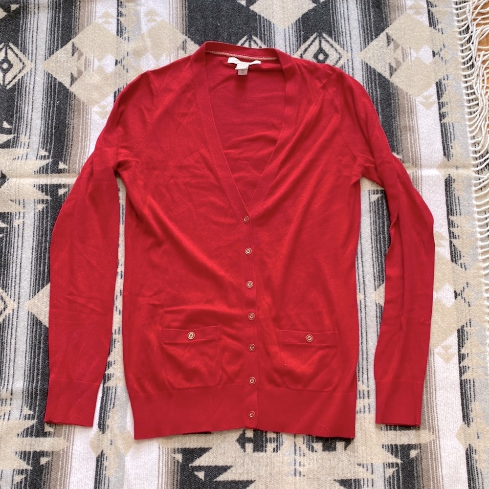 Banana Republic Red Cardigan